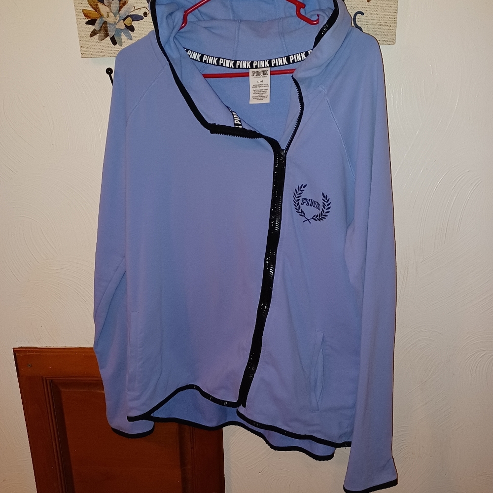 Victoria Secret full zip up light weight jacket size large!!